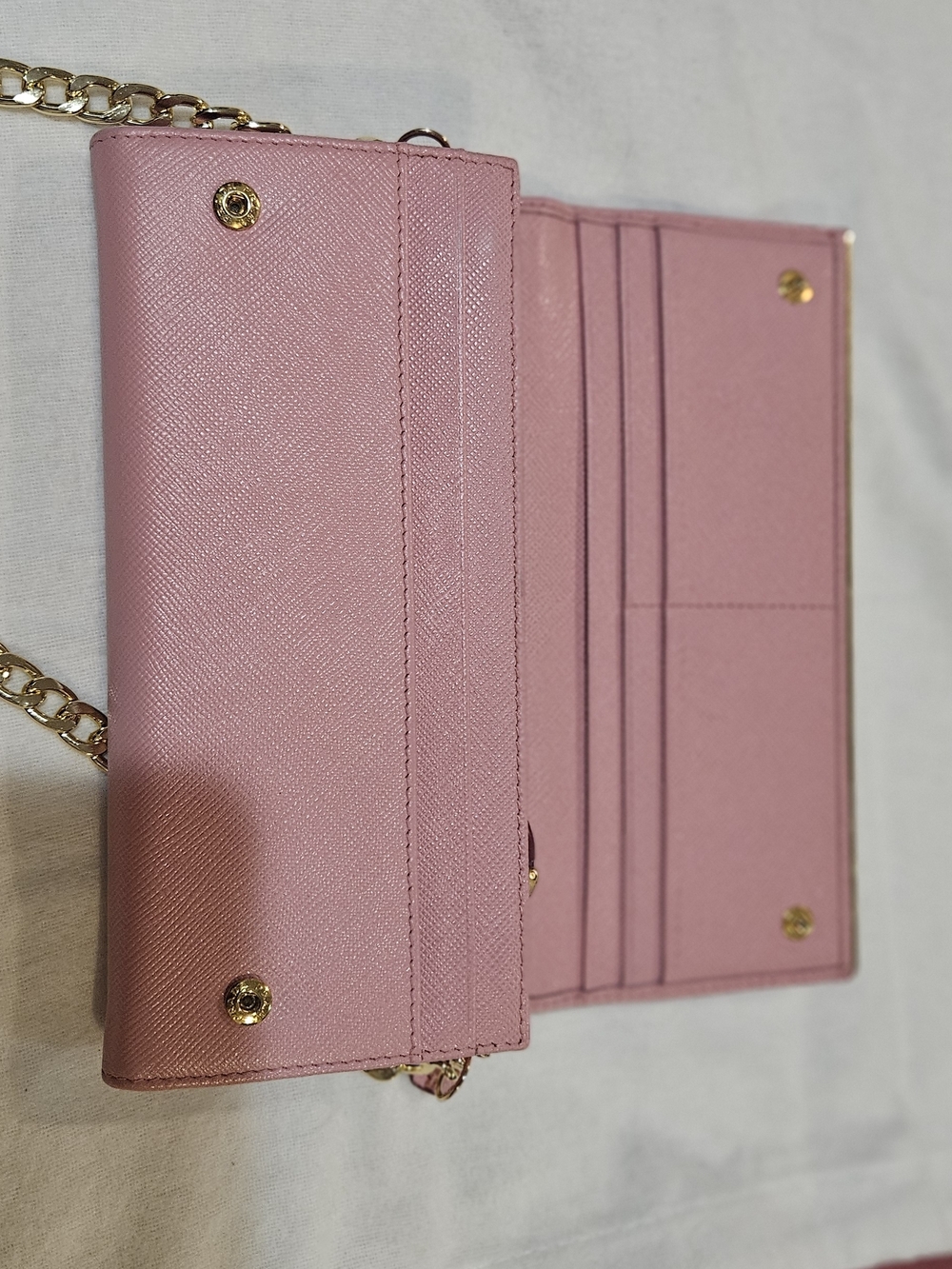 Prada Pink Saffiano Crossbody Wallet - Picture 2 of 6